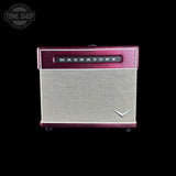 Front of Magnatone Baby M-80 12w 1x10 Tube Combo Amp Billy Gibbons Chrome Grape.