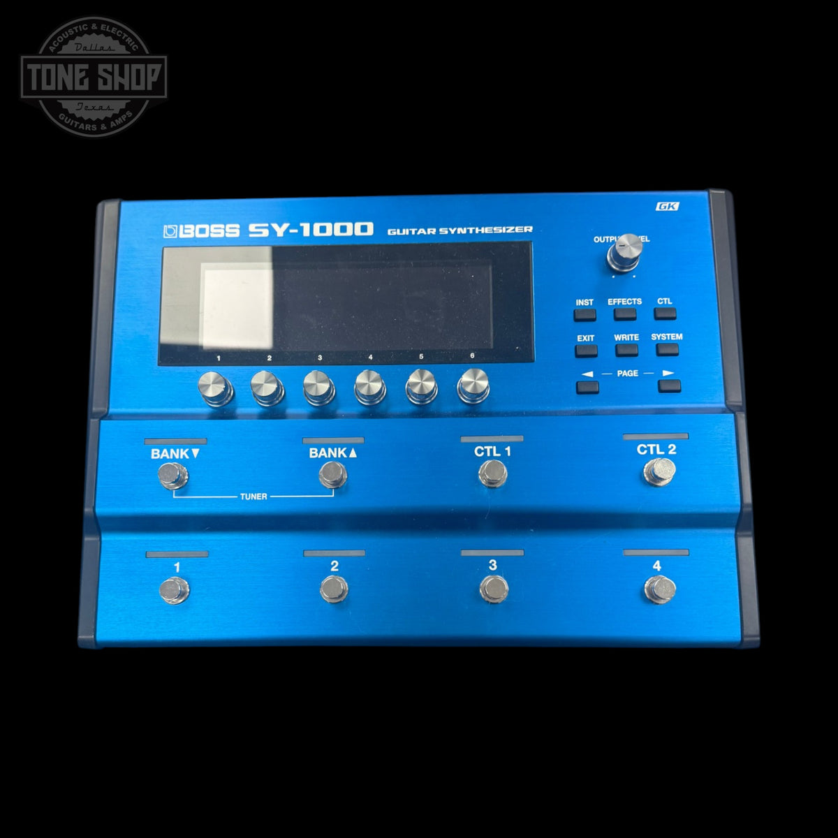 Top of Used 2020 Boss SY1000 Guitar Synthesizer w/GK3 Guitar & GK3B Bass Pickups TFW3739.