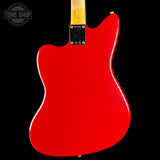 Back of Fender Custom Shop TSG Exclusive 1962 Jazzmaster Chambered Seminole Red.