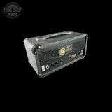 Guitar amplifier with brand logo on a black background