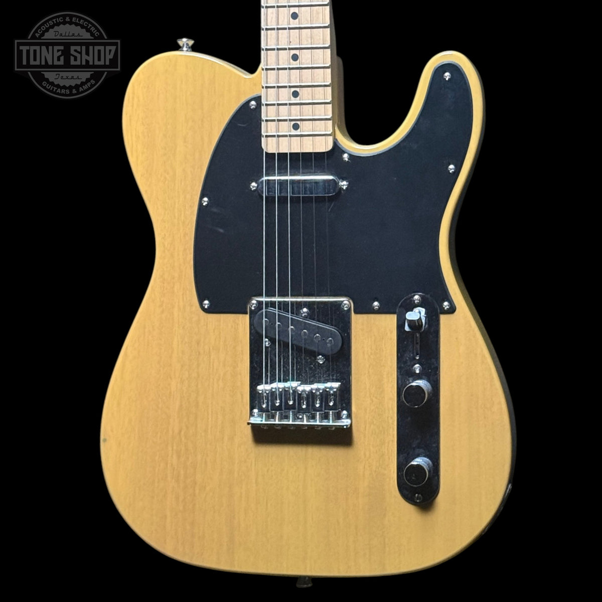 Front of Used 2020 Squier Affinity Telecaster Butterscotch Blonde TFW3927.