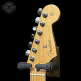 Headstock of Used 2018 Fender Player Stratocaster HSS Aged Cherry Burst.