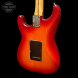 Back of body of Used 2018 Fender Player Stratocaster HSS Aged Cherry Burst.