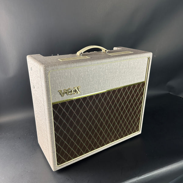 Vintage Vox guitar amplifier on a dark background
