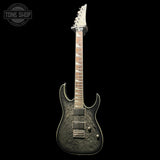 Full frontal of Used 2007 Ibanez RG3EX1 Trans Black TFW3928.