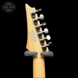 Back of headstock of Used 2007 Ibanez RG3EX1 Trans Black TFW3928.