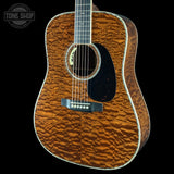 Front angle of Used 2023 Martin Custom Shop 41 Style D-14 Quilted Sapele.