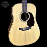 Front angle of Used 2025 Martin Custom Shop 28 Style Dread Adi/Wild Grain EIR.