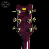 Guitar headstock with tuning pegs on a black background, featuring the Tone Shop logo.