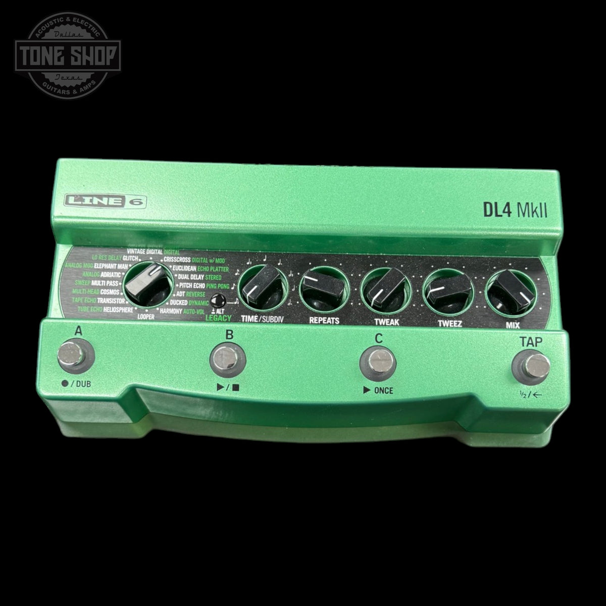 Top of Used Line 6 DL4 MKII Delay Pedal.