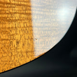 Close-up of a vinyl record with a textured surface