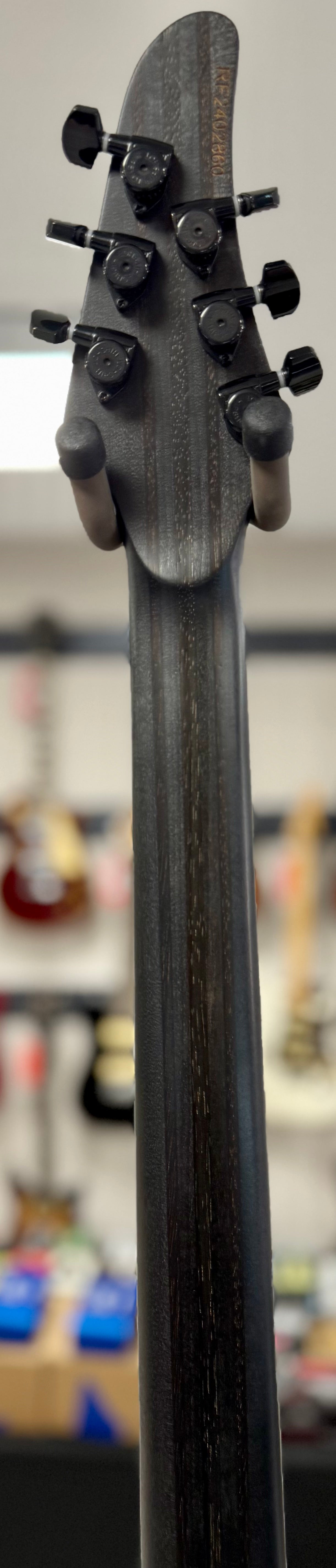 Back of neck of Used Mayones Regius Core Gothic 6 w/case TSS6301