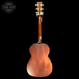 Back of Used 2026 Martin 00-10E Retro Joe Bonamassa Satin Sunburst Sapele.