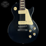 Front of Used 2014 Gibson Les Paul Tribute P90 Worn Ebony.