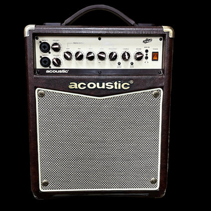 Front of Used Acoustic A20 Acousitc 20 Watt 1X8 Amplifier TFW2445