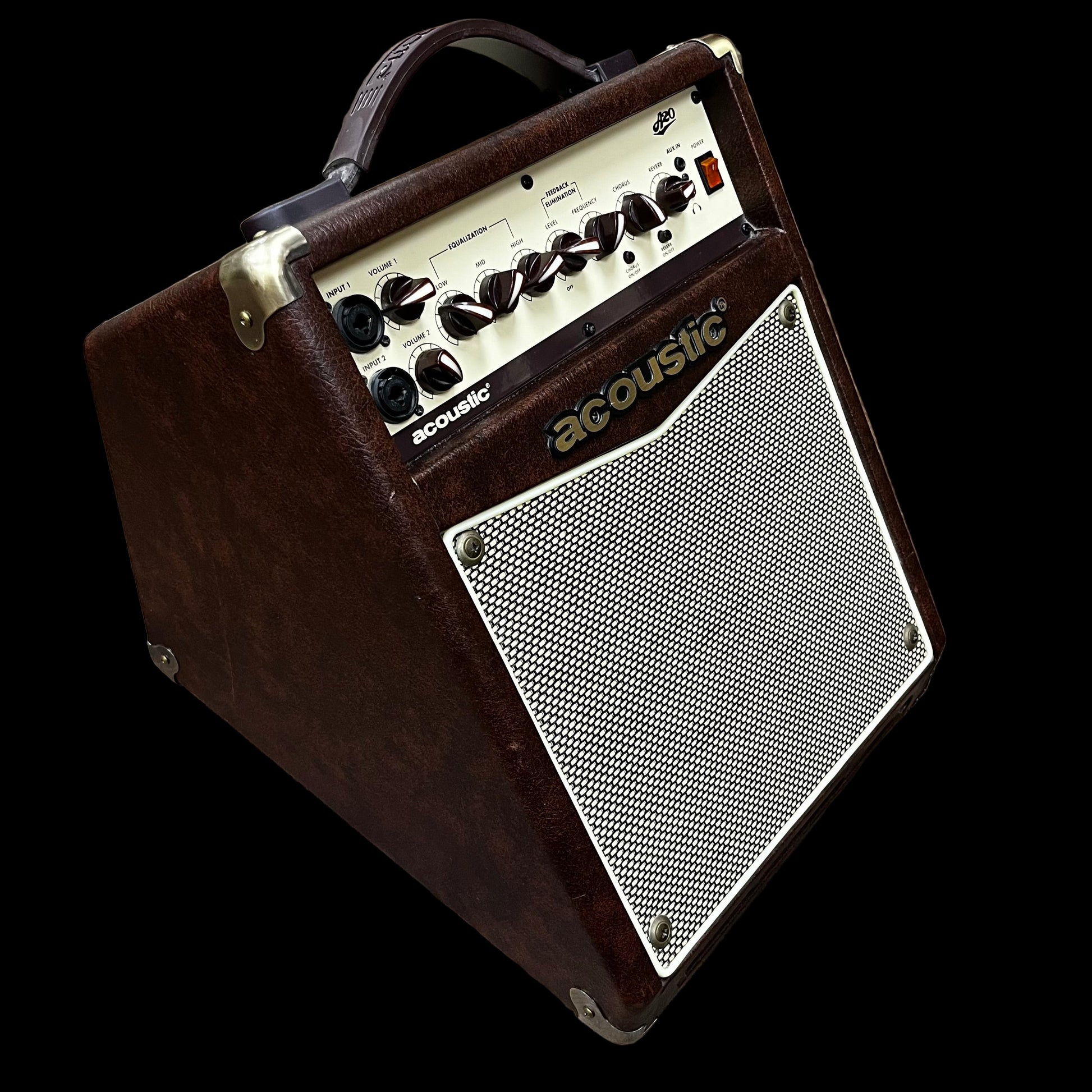Side of Used Acoustic A20 Acousitc 20 Watt 1X8 Amplifier TFW2445