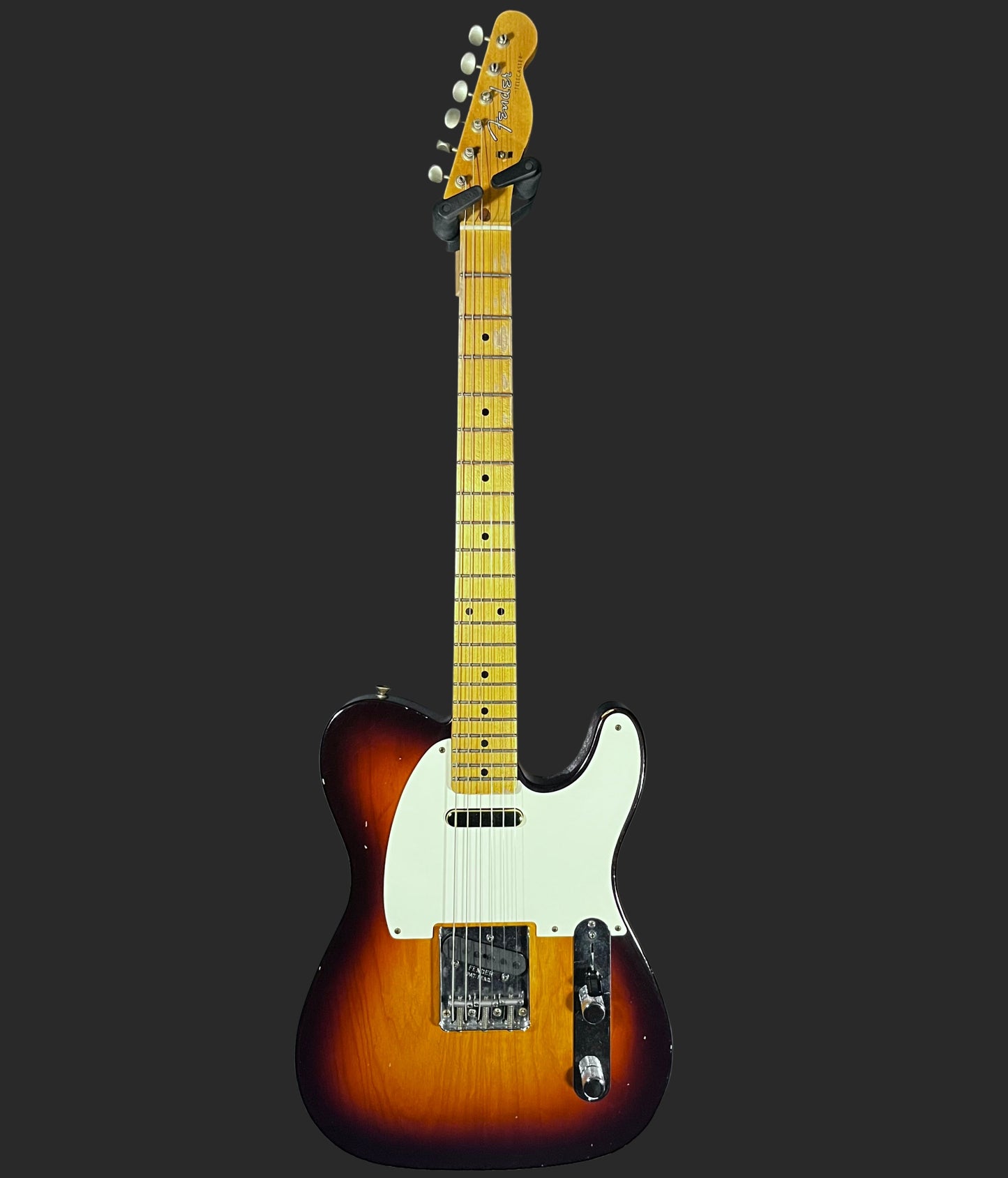 Full front of Used 2022 Fender Custom Shop Journeyman Telecaster Relic Chocolate 3TSB w/OHSC TFW2429