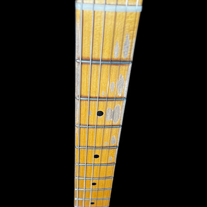 Fret board of Used 2022 Fender Custom Shop Journeyman Telecaster Relic Chocolate 3TSB w/OHSC TFW2429
