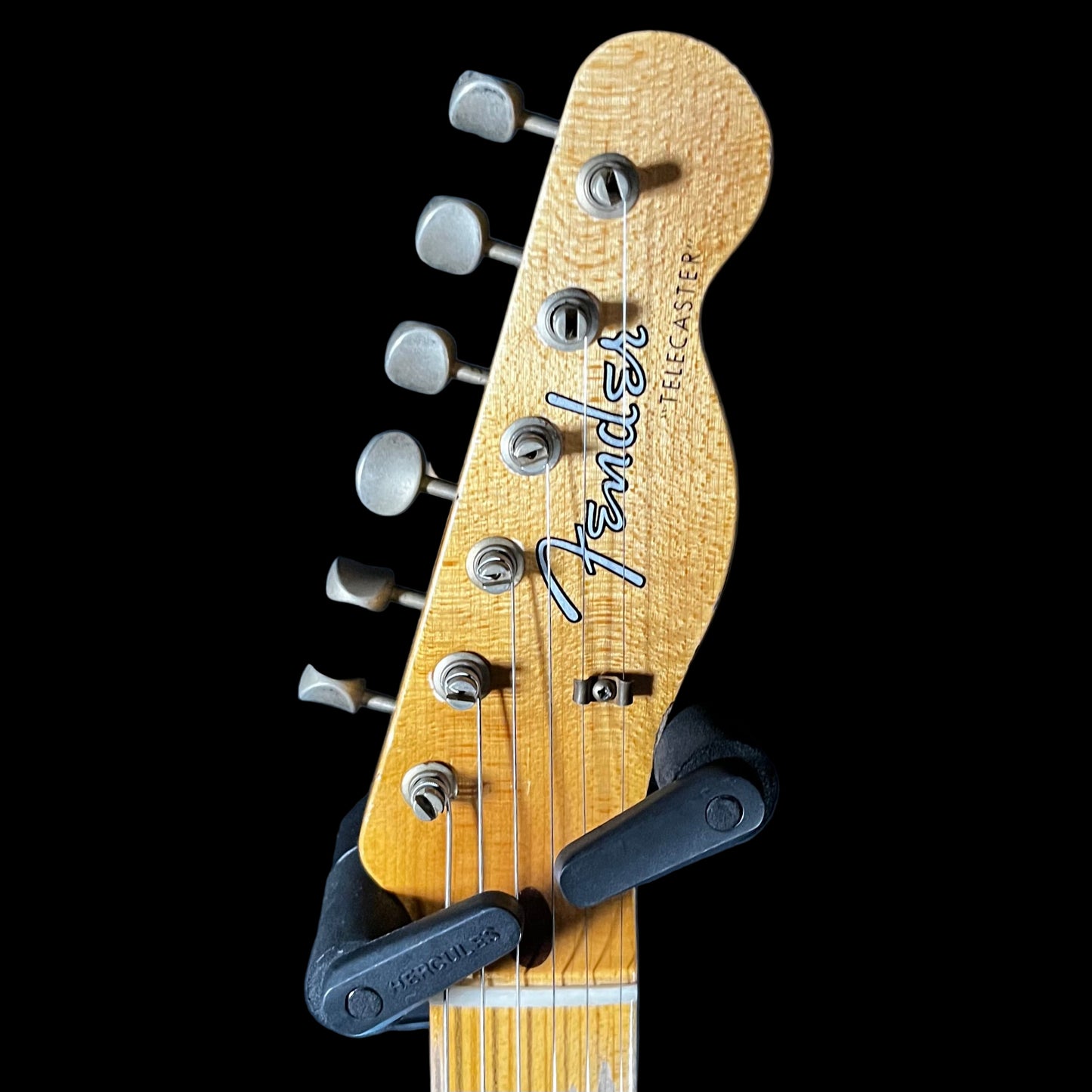 Headstock of Used 2022 Fender Custom Shop Journeyman Telecaster Relic Chocolate 3TSB w/OHSC TFW2429