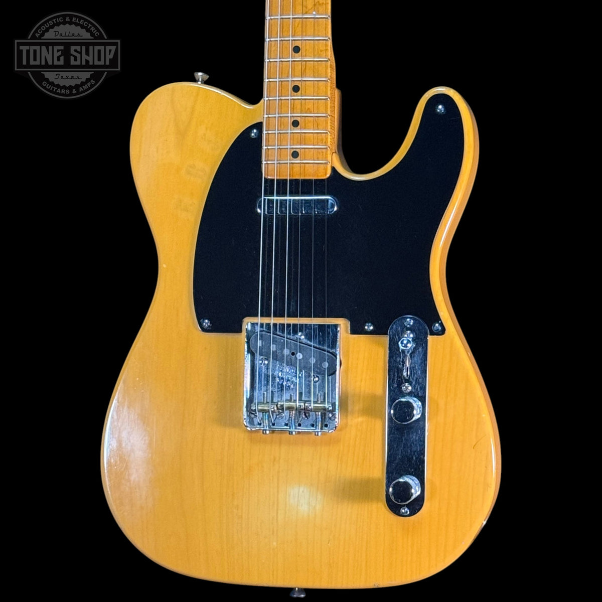 Front of Used 2009 Fender '52 Reissue Telecaster AVRI Butterscotch.