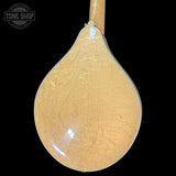 Back of body of Used Collings MT2V A-Style Mandolin Natural.