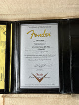 Certificate of authenticity for Fender Custom Shop 1957 Stratocaster Relic Black AAA Maple Neck.