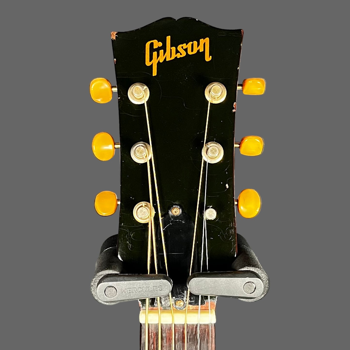 Headstock of Vintage 1964 Gibson J-45 Cherry Sunburst  w/Original Case TFW2455