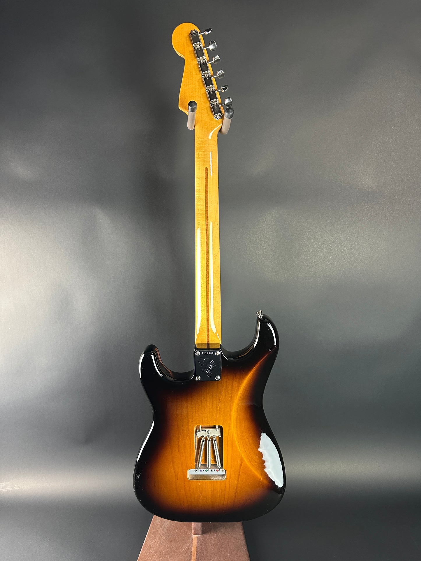 Full back of Used Fender Eric Johnson Strat 2-Color Sunburst.