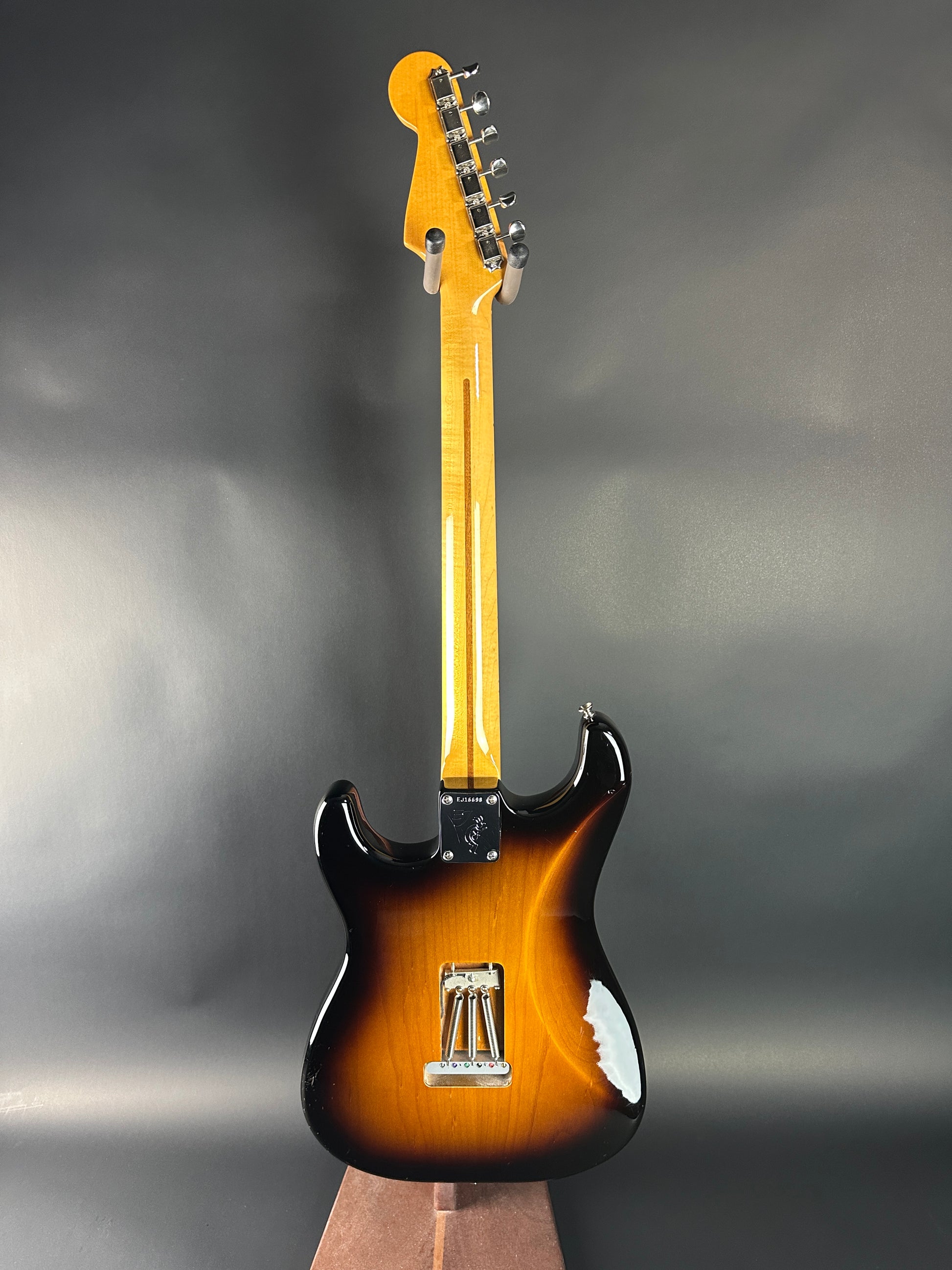 Full back of Used Fender Eric Johnson Strat 2-Color Sunburst.