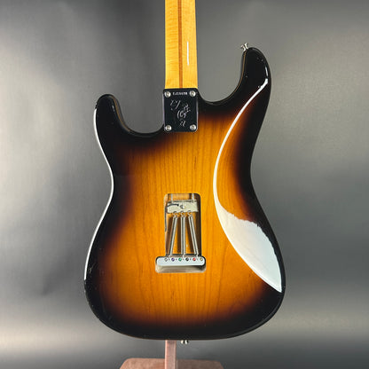 Back of Used Fender Eric Johnson Strat 2-Color Sunburst.