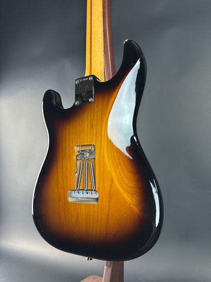 Back angle of Used Fender Eric Johnson Strat 2-Color Sunburst.