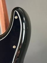 Wear on horn of Used Fender FSR Black Paisley Strat.