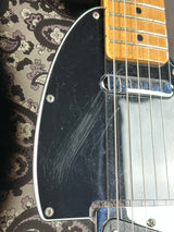Wear on pickguard of Used Fender FSR Black Paisley Tele.