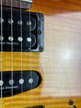 Wear near pickups of Used Schecter Diamond Series.