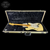 Used 2018 Fender Eric Johnson Thinline Strat Vintage White in case.