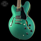 Front angle of Used 2021 Epiphone ES-335 IG Inverness Green.