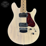 Front of Used Ernie Ball Valentine Trans Buttermilk.