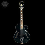 Full front of Used D'Angelico DAPEXL Black.