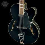 Front angle of Used D'Angelico DAPEXL Black.