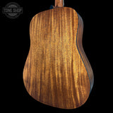 Back angle of Used Martin D-18E LRB Natural.