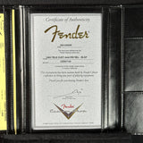 Fender certificate of authenticity in a leather case