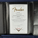 Fender certificate of authenticity in a leather case
