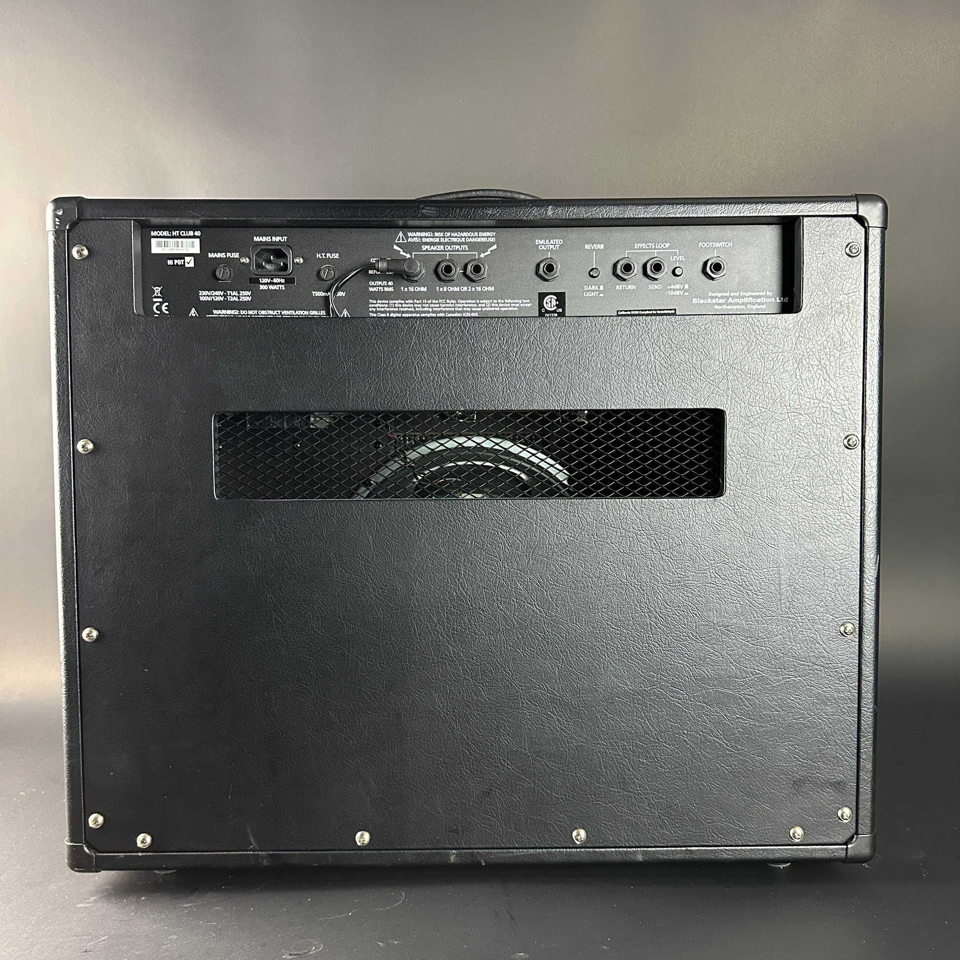 Back of Used Blackstar HT Club 40.