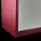 Front angle of Magnatone TSG Exclusive Twilighter Stereo Red Croc/White 2X12 Tube Amp Combo.
