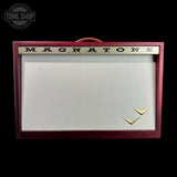 Front of Magnatone TSG Exclusive Twilighter Stereo Red Croc/White 2X12 Tube Amp Combo.