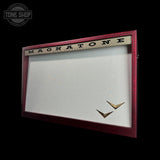 Front angle of Magnatone TSG Exclusive Twilighter Stereo Red Croc/White 2X12 Tube Amp Combo.