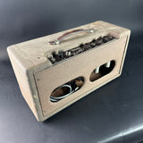 Back angle of Vintage Fender Reverb Tank Brown.