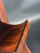 Close-up of a wooden object with a blurred background