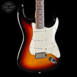 Electric guitar with a sunburst finish on a black background, featuring the Tone Shop logo.
