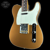 Front angle of Used 2023 Fender JV Modified 60s Custom Telecaster Firemist Gold.